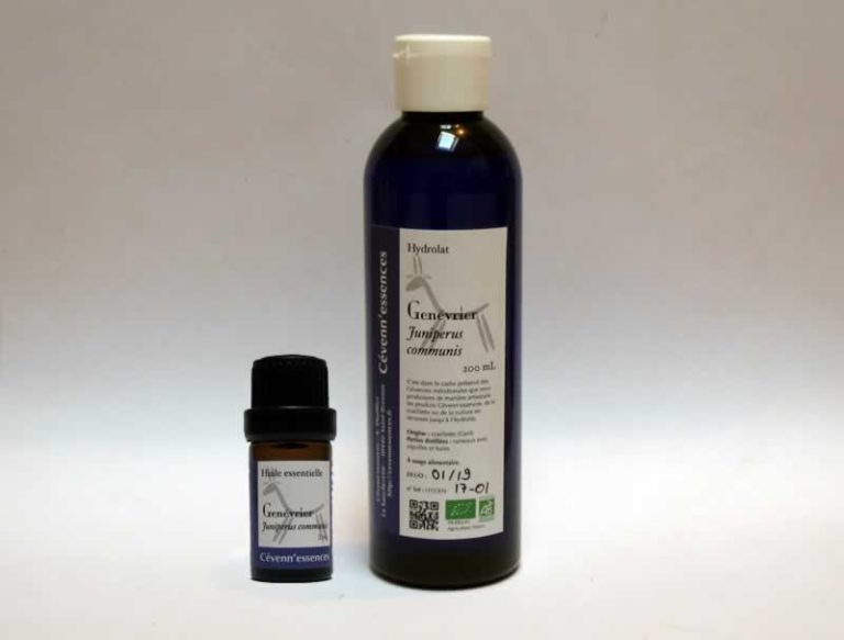 hydrolat et huile essentielle de genévrier